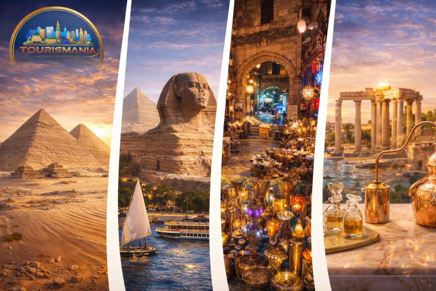 voyage egypte depuis maroc pyramides de gizeh sphinx souk du caire tourismania